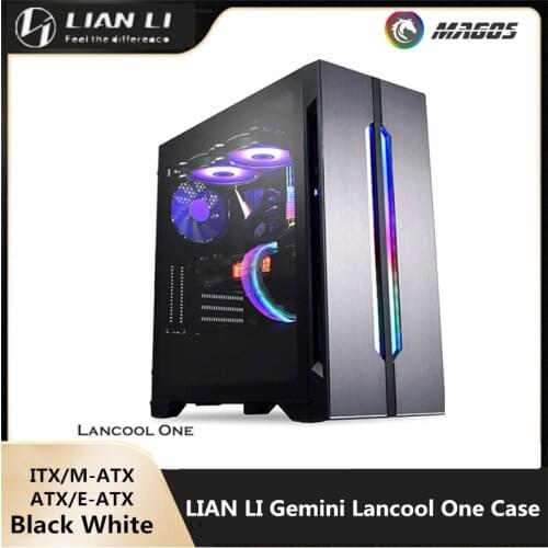 LIAN LI Gemini Chassis Desktop Phantom Black Light White Full-Side Transparent M Water-Cooled Fan Linalitx Computer Lancool One