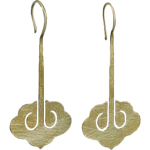 Lotus Fun Real 925 Sterling Silver Natural Creative Handmade Designer Fine Jewelry Lucky cloud Drop Earrings for Women Brincos