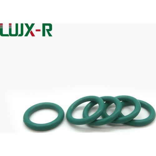LUJX-R O-Ring 15pcs 1.5mm Green O Rings Gasket Oil Seal OD26/27/28/29/30/31~38mm FKM Sealing Washer Corrosion Resistance