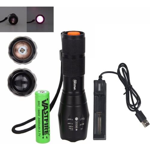 Zoomable IR 940nm 7W Night Vision Infrared LED Flashlight Hunting Lamp Torch +18650 Set