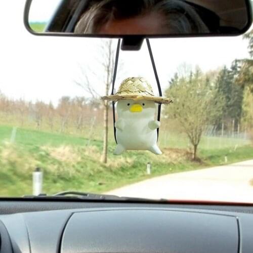 Cute Swing Pig Car Ornament Kids Birthday Gift Auto Rearview Mirror Family Pendant Interior Accessories Home Funny Decoraction