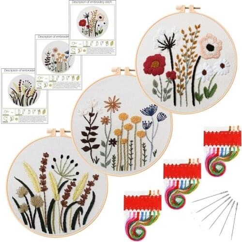 Embroidery Kits, Autumn Landscape, Embroidery Hoop, Embroidery Thread, Embroidery Materials and Tool, DIY Craft for Beginner