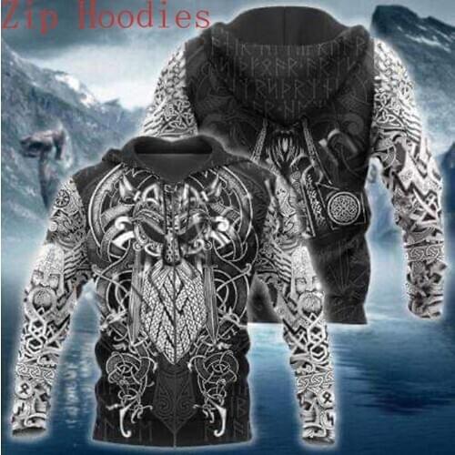 New Style Viking Hoodies Fashion Leisure Tracksuit 3D Print Unisex Colorful Hipster Streetwear/Hoodie/Zipper/ Jacket Tops S-481