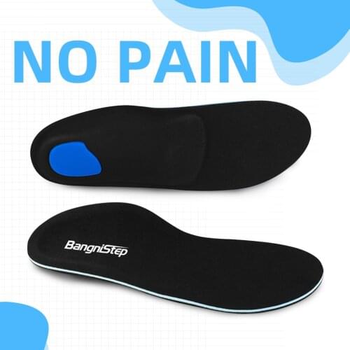 BANGNI Orthopedic Insoles Arch Support Relieve Heel Pain Inserts Flat Foot Plantar Fasciitis Orthotic Shoe Pads For Men Women