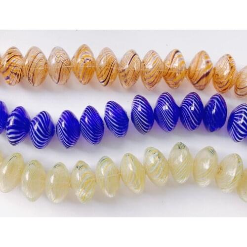 Sweet Candy Color Striped Glass Beads Translucent Hollow Hollow Woman Necklace Bracelet Beaded Earrings Accessories