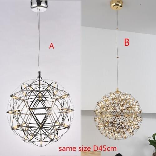 Modern Lamps Loft LED ball fixture Firework stainless steel home bedroom hotel bobby restaurant indoor Light Pendant lighting