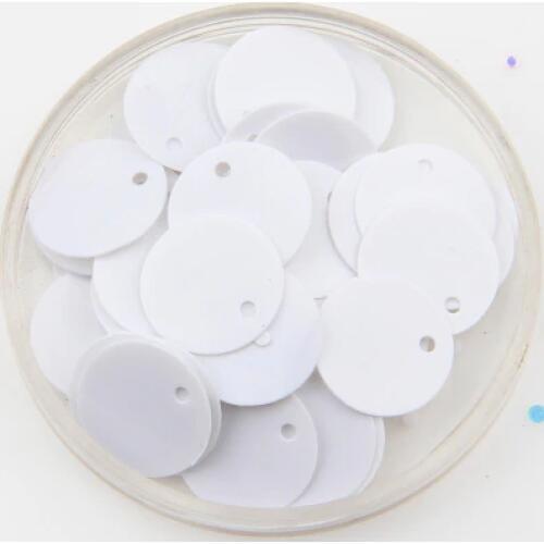 2000pcs 10mm Round Sequins PVC Flat Paillette Side Hole Sewing,Wedding Craft, Kids DIY Garment Accessory White Confetti
