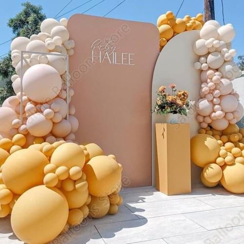 235Pcs DIY Wedding Decoration Lemon Yellow Balloon Garland Kit Double Skin Balloon Arch Baby Shower Birthday Party Decoration