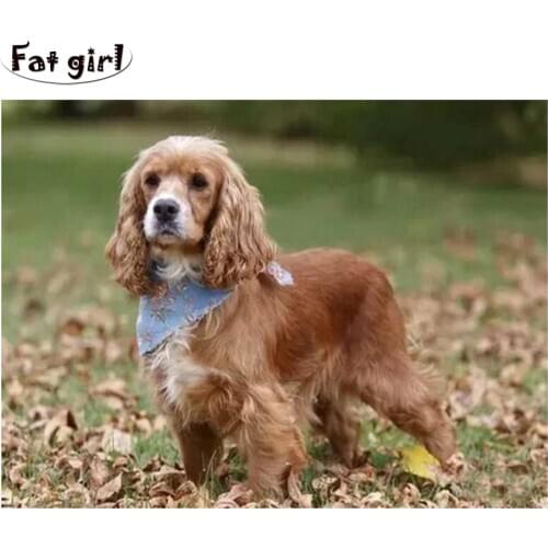 Diy 5d diamond painting British cocker spaniel diamond embroidery pattern full square drill picture of rhinestones
