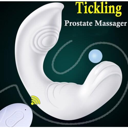 Remote Control Tickling Vibrating Prostate Massager For Men G-Spot Stimulate Big Anal Plug ButtPlug Vibrator Adult Gay Sex Toys