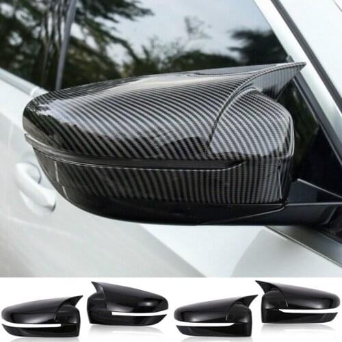 Car styling Carbon fiber for BMW G20 G28 2020 rearview mirror Shell frame door Horn decoration Covers Stickers Auto accessories