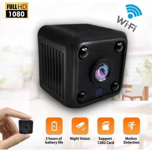 Mini Wifi Wireless Video Camera Portable Nanny Cam With Phone App Night Motion Detection For Indoor Home Apartment Office