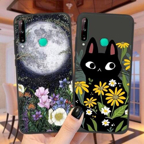 Leopard Dog Cat With Flowers Phone Case For Huawei P30 P10 P20 P40 Lite E Pro P30Lite P20Lite Y9 Soft TPU Black Silicone Cover