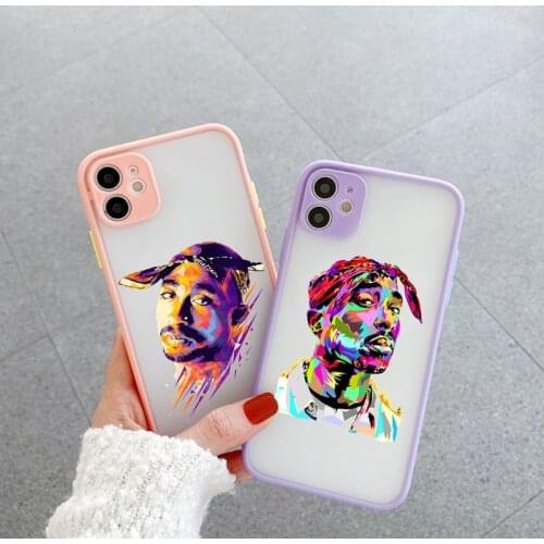 ZUIDID Rapper 2pac Singer Tupac Phone Case For iPhone 11 Pro Max 12 X XS XR SE20 7 8 6Plus Fashion Hard Clear Cover Matte Funda