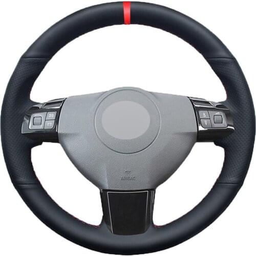 Black Artificial PU Leather Hand Sew Car Steering Wheel Cover for Opel Astra H Zaflra B Signum Vauxhall Vectra C Holden Astra