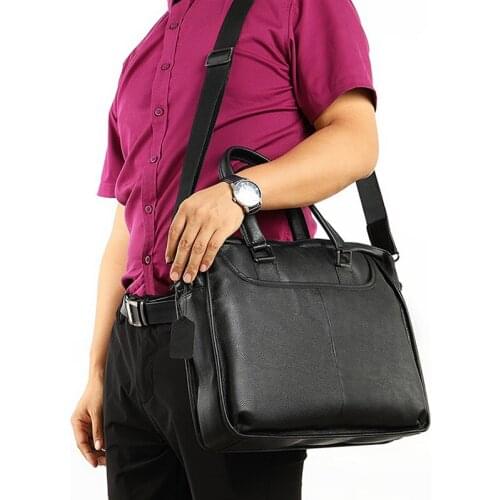 Business Laptop Bag Women Men Genuine Leather Handbag Male Travel Briefcases Men Waterproof Real Cow Leather Messenger Bags Tote