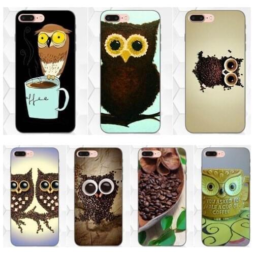 For Xiaomi Mi Mix Max Note 2 2S 3 5X 6 8 SE A1 Play F1 Soft Silicone TPU Black Cases Cover Owl And Coffee Beans
