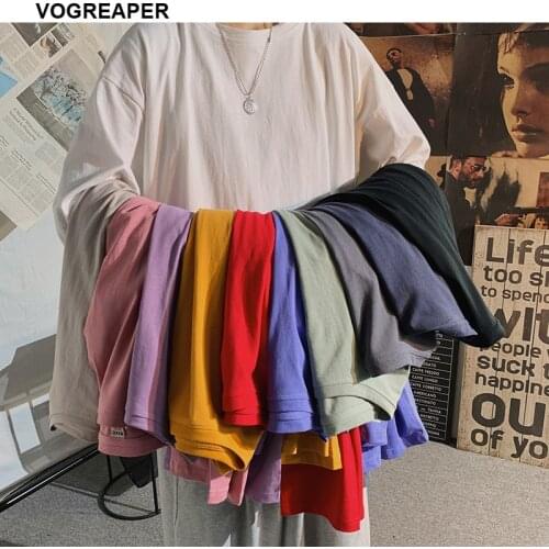 Simple Design Korea Fashion Oversize Loose Mens T Shirfts Harajuku O-Neck Casual Soft Long Sleeve Basic Tee Shirts 4XL 5XL