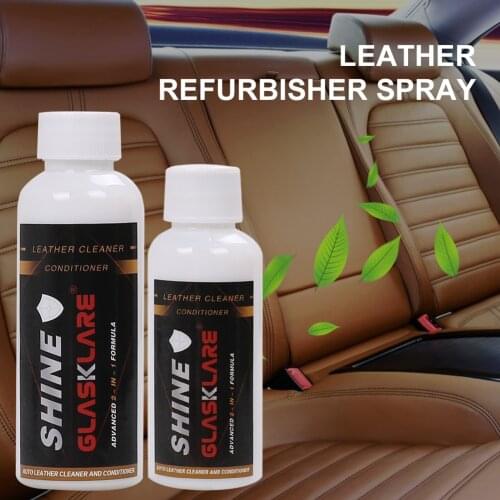 GLASKLARE 50ml/100ml Car Interior Leather Restoration Spray Seat Sofa Leather Maintenance Refurbisher Leather Care Agent Spray