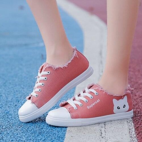 2021 New Women Casual Shoes Lace Up Ca nvas Loafers Summer Soft Breathable Shoes Student Girl Lightweight Ladies Sneakers