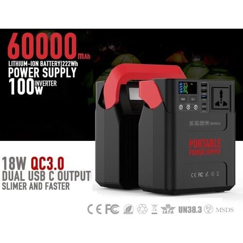 Top Sales Solar Power Station Portable 100W Solar Generator Backup Battery Pack UPS AC Outlet For Camping Emergency Rescue