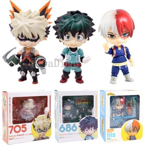 My Hero Academia Midoriya Lzuku 686 Todoroki Shoto 1112 Bakugo Katsuki 705 Action Figure Toy Q Version Doll