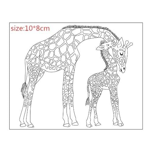Giraffe Clear Rubber Stamp Sheet Cling Scrapbooking DIY Cute Pattern Photo Album PaperCard Decor