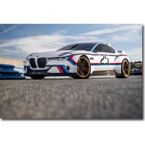 Printed Wall Art B M W 3.0 CSL Hommage R concept Car race Poster Canvas Painting for Room Decor