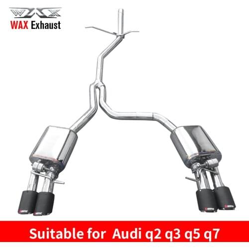 Factory directly hot sale stainless steel Exhaust pipe system with valves for Audi Q2 Q3 Q5 Q7