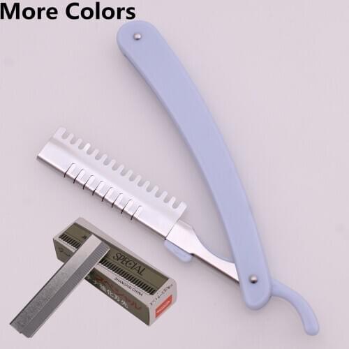 NEW ABS Salon Sharp Barber Razor Blade Hair Cut Razors Cutting Thinning Knife Hairdresser Tools 1 Pcs + 10 Blades 100