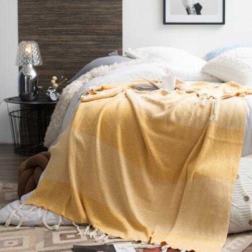 New Cotton Gray,Yellow Plaid Knit Blankets for Sofa/Bed/Home Winter Sofa Cover Bedspread Christmas New Years Products Navidad