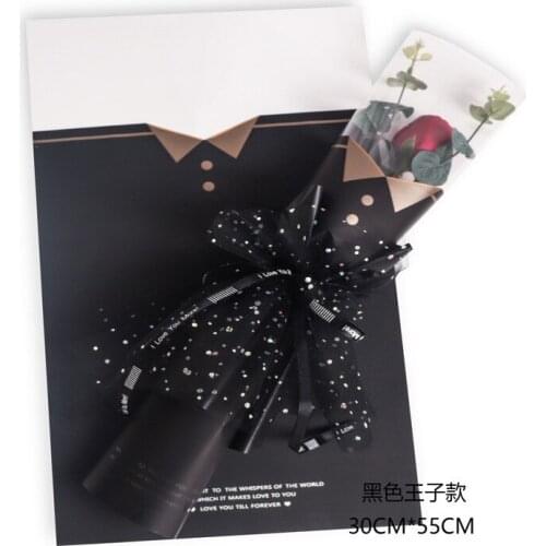 40pcs 30x55cm Prince and Princess shape Single Flower Wrapping Papers Single Rose Wrapping Papers