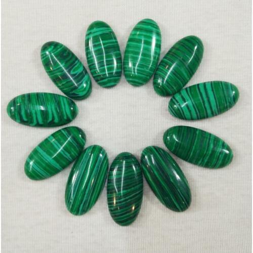 Wholesale 20pcs/Lot good quality malachite stone oval shape cab cabochons for Jewelry Accessories beads 15x30mm free shipping