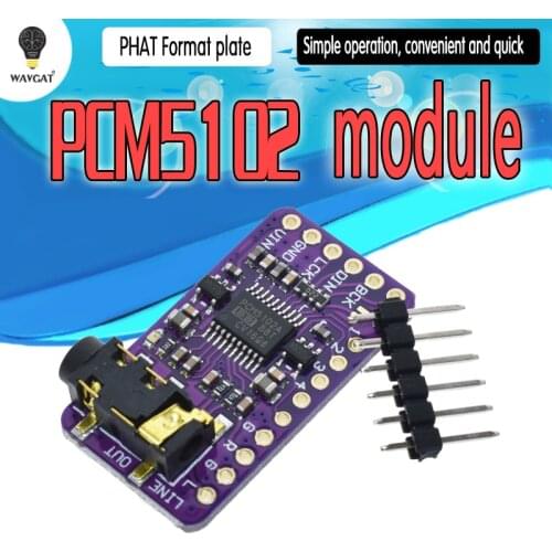 Interface I2S PCM5102A DAC Decoder GY-PCM5102 I2S Player Module For Raspberry Pi pHAT Format Board Digital PCM5102 Audio Board