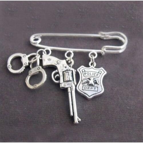 Police Officer Kilt Pin , Police Jewelry Brooch , Police Graduation gift , Cute Brooch Jewelry Gift