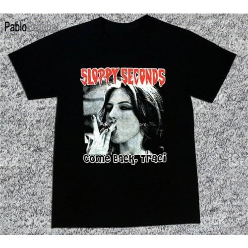 Rare! Sloppy Seconds Indianapolis Punk Junk Rock Concert Shirt Traci Lords Breathable Tops Tee Shirt men cotton t-shirt