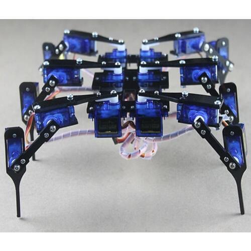 18 DOF Spider Robot Six Feet/Leg Hexapod 4 RC Mini Robotic Frame Chassis For Arduino 9g Servo Control DIY Toy Teaching Project