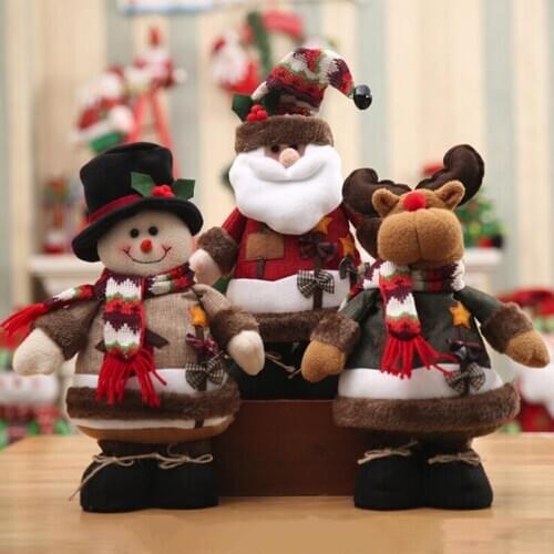 Christmas Dolls Christmas Decorations for Home Christmas Tree Ornament Xmas Standing Figurines Christmas Gift Navidad