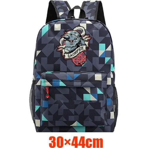 Anime Fullmetal Alchemist Backpack Canvas High Quality Packsack Schoolbag Casual Teenger Unisex Student Travel Laptop Bag