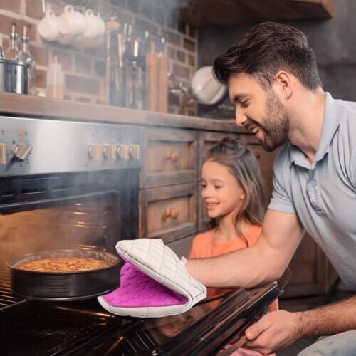 Silicone Clip Non Slipping Anti Scalding Heat Insulation Casserole Pot Bowel Holder Kitchen Microwave Oven Mitts Gloves