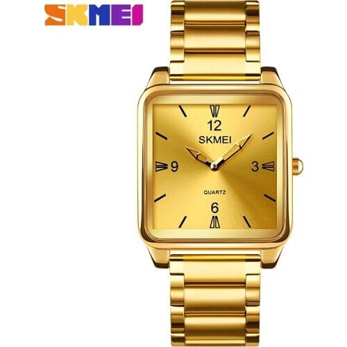 SKMEI 1603 Clock Stainless Steel & PU Leather Bracelet Men Quartz Watches Simple Male Wrist Watch Relogio Masculino
