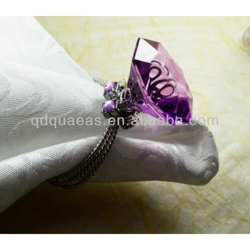 Decoration wedding purple crystal napkin ring, party decoration napkin holder