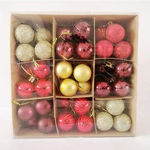 Ornaments Balls for Christmas Decoration 3cm/99pcs Pack Christmas Ornaments Set Mini Balls Christmas Tree Pendant