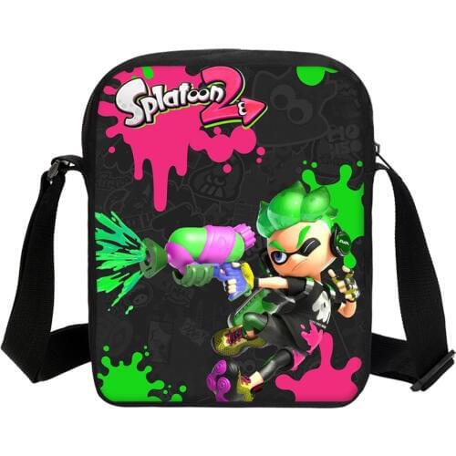 VEEVANV Splatoon 2 New 3D Printing Handbags Boys School Shoulder Bags Youth Game Animation Girls Small Satchel Crossbody Purse