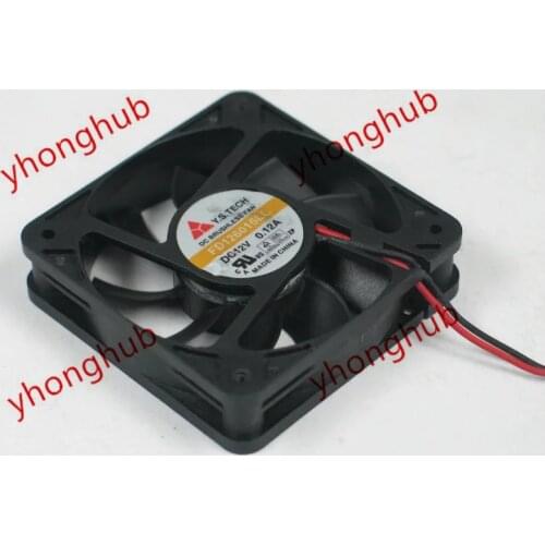 Y.S.TECH FD126015 DC 12V 0.12A 2-wire 60x60x15mm Server Cooling Fan