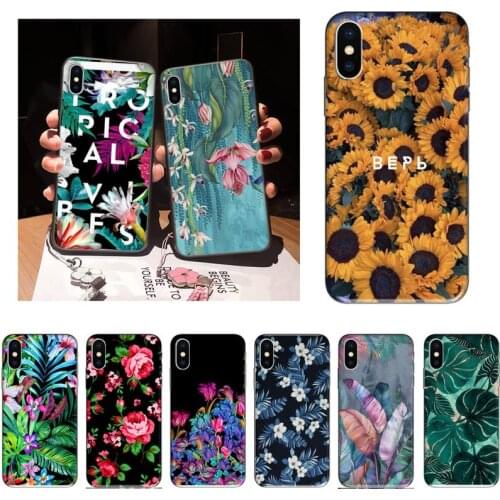 Zororong Banana leaves Daisy Rose flowers Phone Case For iPhone 12 Mini 11 Pro XS Max X XR 7 8 Plus
