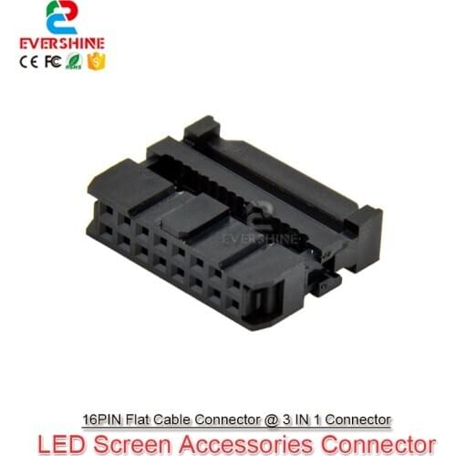 1000Pcs/Sets 3 Separate Parts 16Pin Black Color Connector Hub Data Cable Ends Terminal For LED Controller LED Module Connection