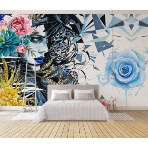 Beibehang custom papel de parede 3D TV Mural Wallpaper for living room decoration bedroom decor Flower Fairy mural Wall painting