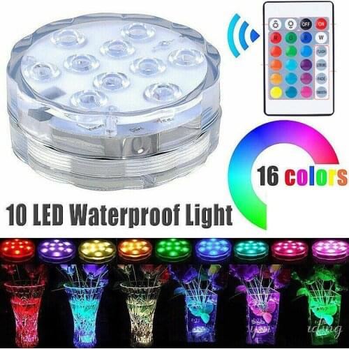 4pcs 16 Colors Fountain Swimming Pool Floating Underwater LED Pond Light Hot Tub RGB Hot Tub SPA Night Lamps Led Pool Lights New