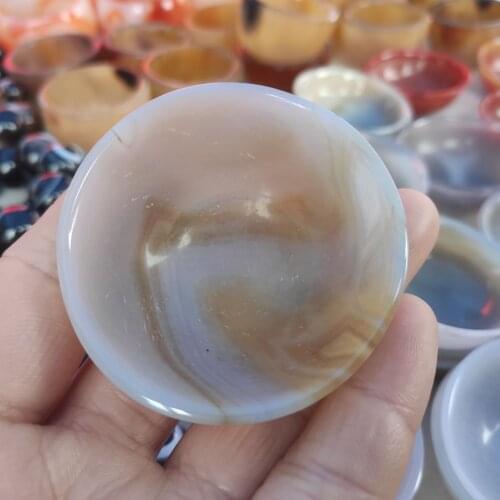 5-6cm Natural crystal agate bowl agate Ashtray crystal ashtray home decoration stones and minerals Healing crystals
